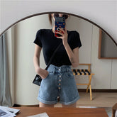 Sexy Elegante Jeans mit Knöpfen